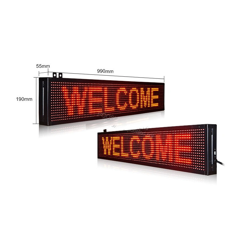 p10 white outdoor LED programmable scrolling billboard indoor led move sign