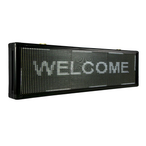 p10 white outdoor LED programmable scrolling billboard indoor led move sign