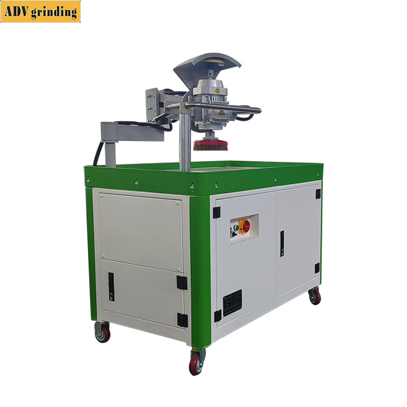 Semi automatic laser cutting parts manual metal sheet surface deburring grinding machine