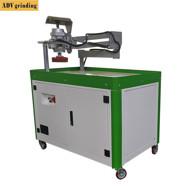 Semi automatic laser cutting parts manual metal sheet surface deburring grinding machine