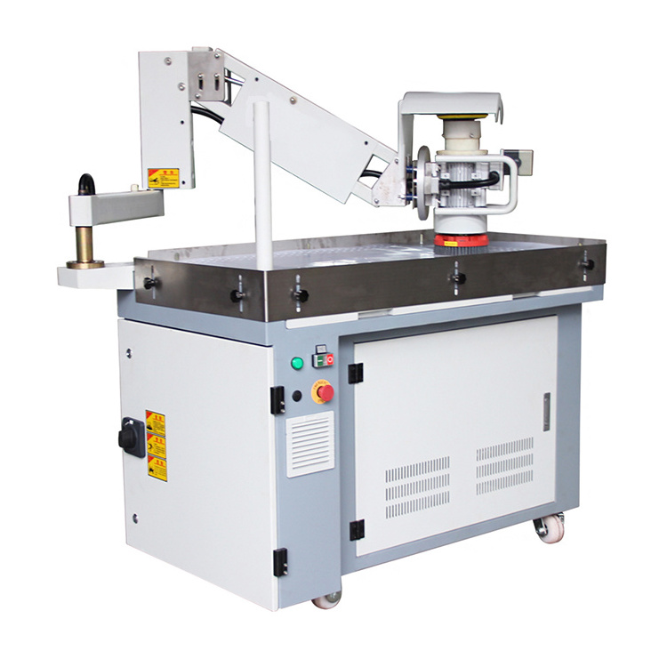 Semi automatic laser cutting parts manual metal sheet surface deburring grinding machine