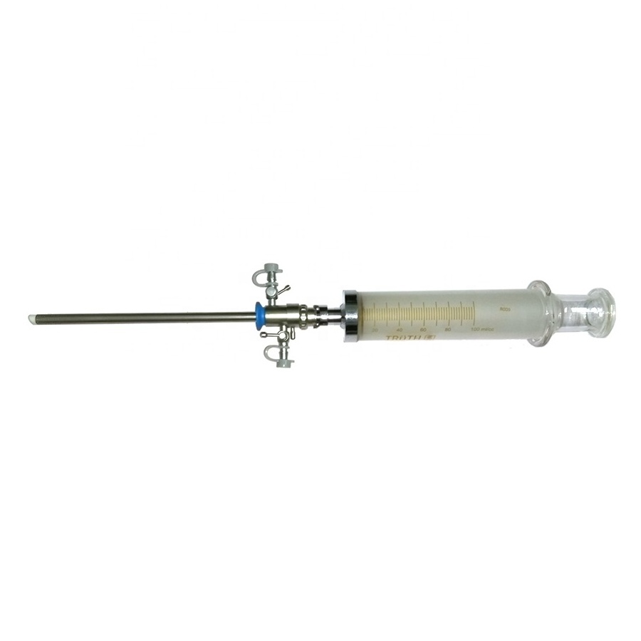 Toomey Glass Syringe With Metal Luer Lock Tip and Toomey Evacuating Glass Syringe for Hospital