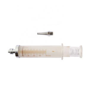 Toomey Glass Syringe With Metal Luer Lock Tip and Toomey Evacuating Glass Syringe for Hospital