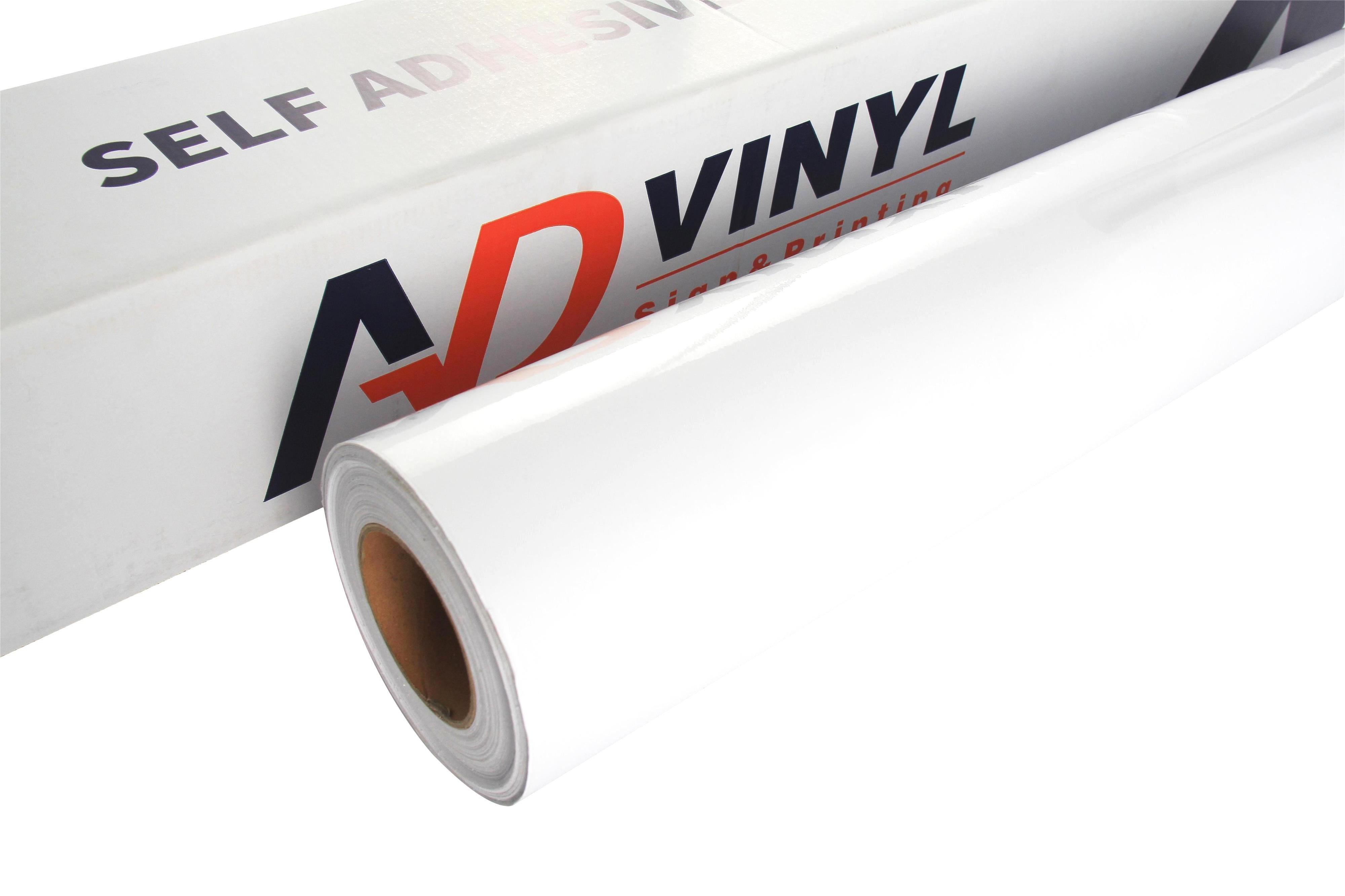 Glossy Matt White Eco Solvent Printing PVC Roll Printable Adhesive Wrap car Vinyl Sticker Roll Self Adhesive Vinyl