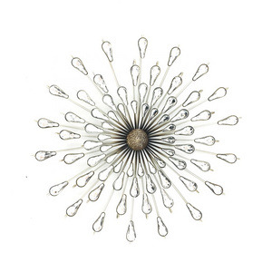 Starburst Crystal Clear Acrylic Metal Wall Hanging Art