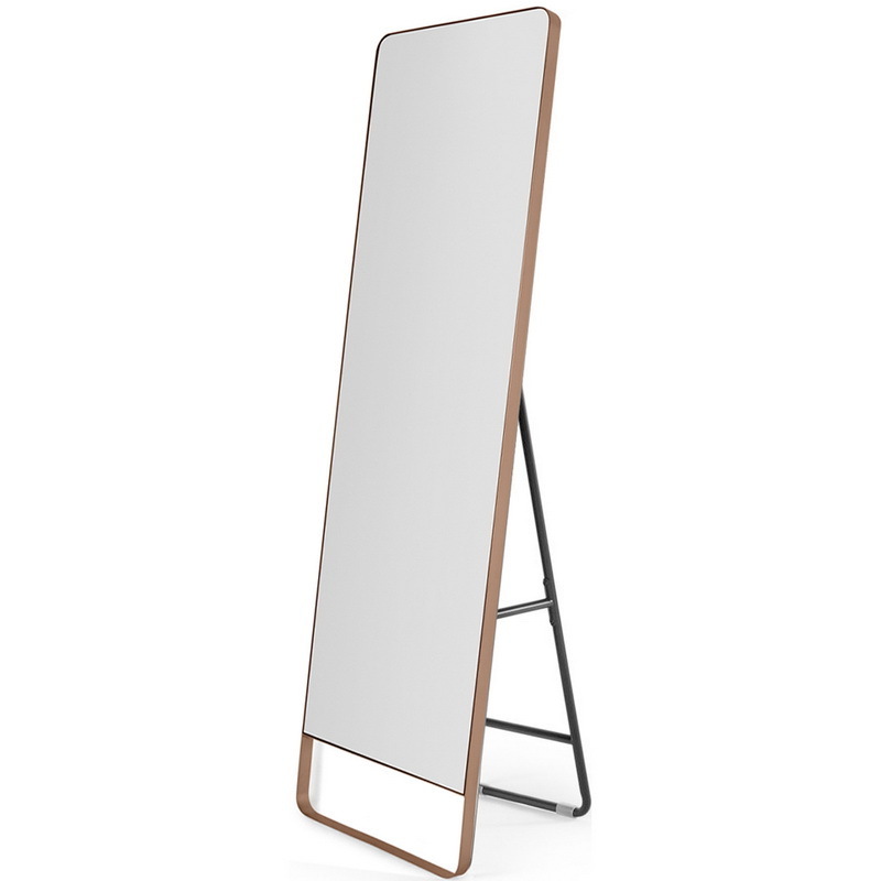 2023 spring new design household wood floor-to-ceiling  mirror For home decorative