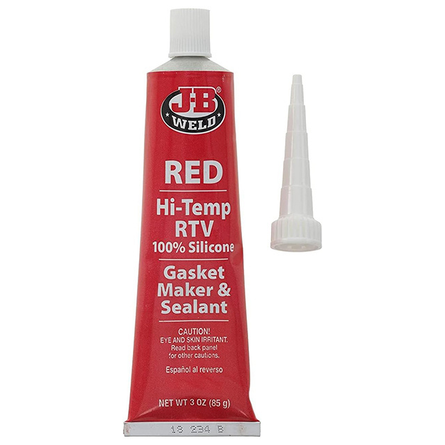 J-B Weld 31314 High Temperature RTV Silicone Gasket Maker and Sealant - Red - 3 oz.