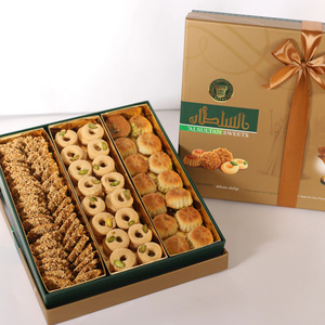 Excellent Quality Delicious Al Sultan Sweets Nawashef Mixed Products Maamoul Barazek Ghariba  Desserts Sweets