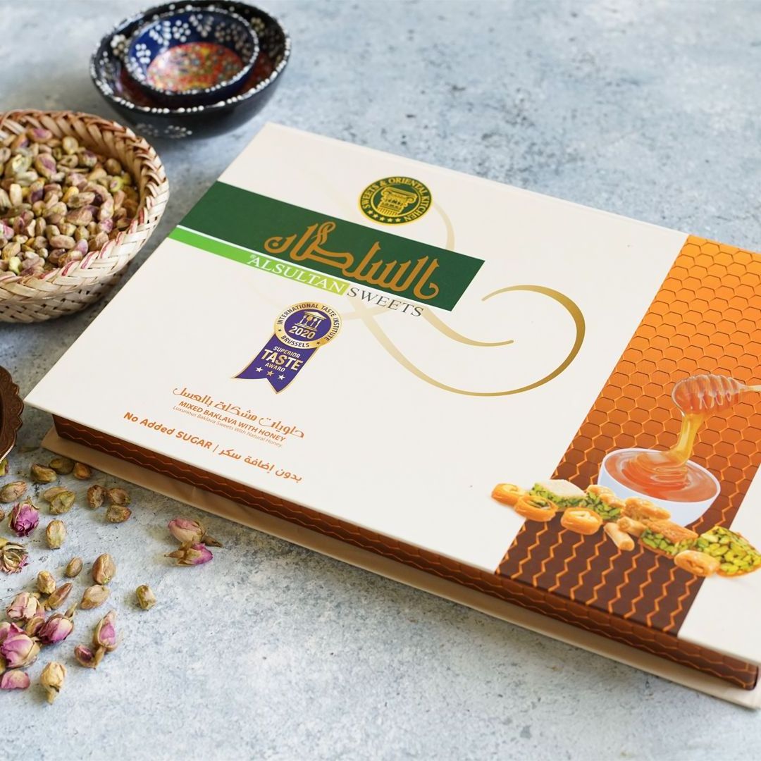 Better Taste Sweets Al Sultan Sweets Mixed Baklawa Honey (800 gm) Bulk Kunafa Halva Cookies Snack