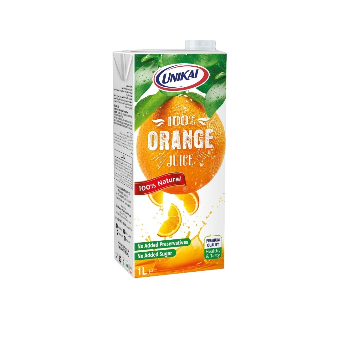 UHT ORANGE JUICE NO ADDED SUGAR 1LTR high quality Juice natural ingredients Made In UAE