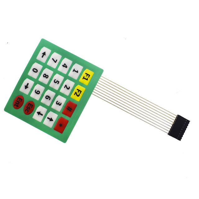 AEAK 1 3 4 5 12 16 20 Key Button Membrane Switch 1x4 1x5 4x4 4x5 Keys Matrix Array Keyboard Keypad Control Panel DIY Kit