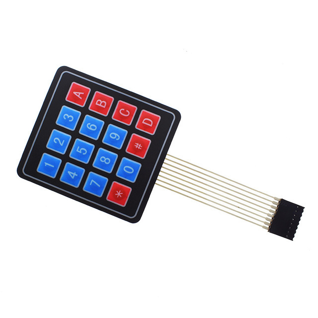 AEAK 1 3 4 5 12 16 20 Key Button Membrane Switch 1x4 1x5 4x4 4x5 Keys Matrix Array Keyboard Keypad Control Panel DIY Kit