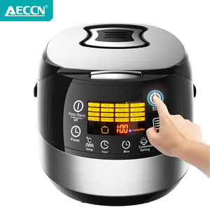 AECCN ODM Home New 5L Model Electric Deluxe Stainless Steel Orange LCD display  Kitchen Appliances Rice Cooker