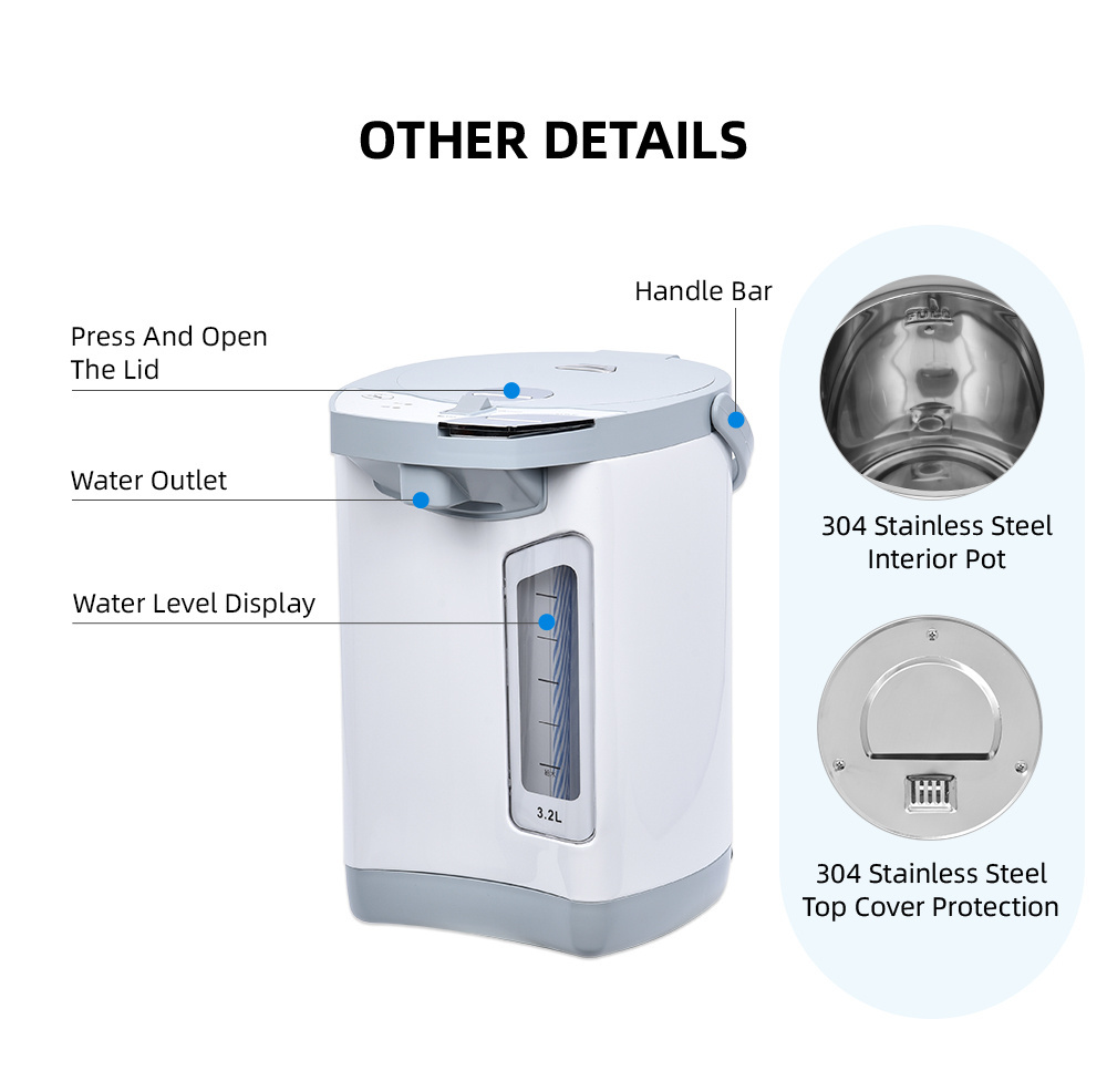 AECCN new arrival three water dispenser water boiler 304 stainless steel warmer electric hot air thermo pot