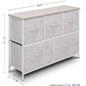 Selling  Luxury Furniture Non Woven Fabric Dresser 5 Drawer Fabric Dresser Storage Tower