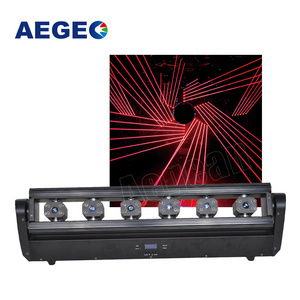 500MW 6 Head Red Green Blue Single Laser Beam dmx Moving Head Laser Stage Dj Light RGB Laser Light For Disco Bar Club DJ Party