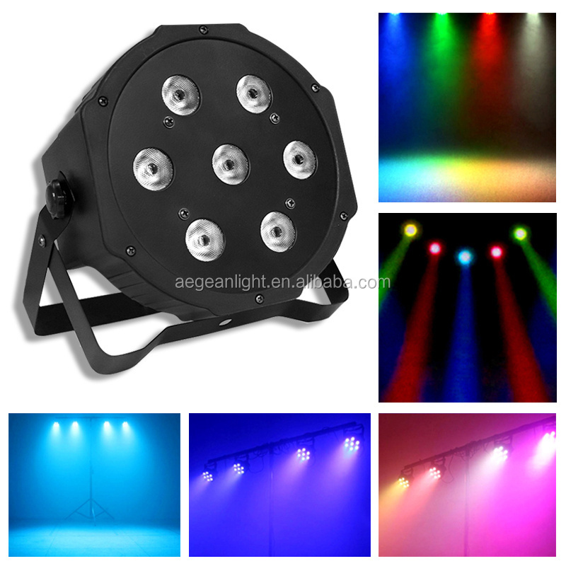 cheap price 7x10w rgbw 4in1 plastic flat led par dj led lights for wedding party disco lighting