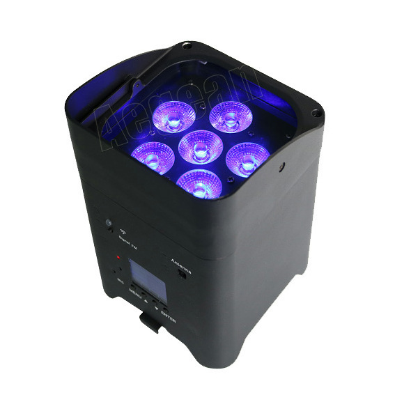 6X15W Rgbwa Uv 6In1 Battery Powered Uplight Wireless Led Par Light For Dj Disco Event