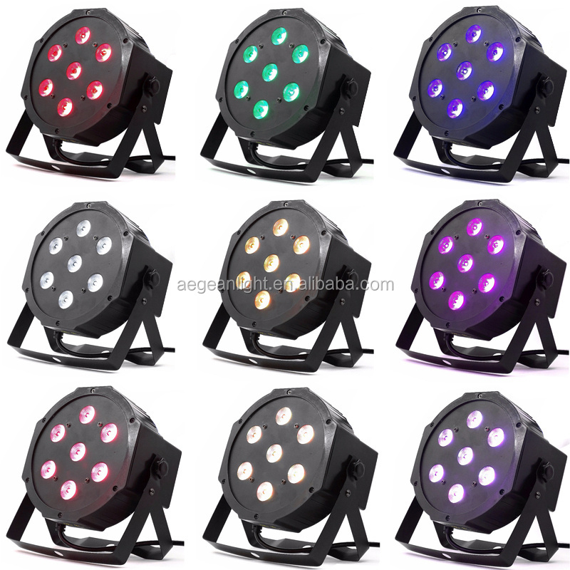 cheap price 7x10w rgbw 4in1 plastic flat led par dj led lights for wedding party disco lighting