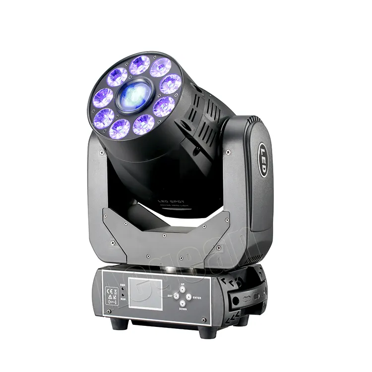 New 9X18w Spot Moving Head RGBWA UV Gobo Led Stage Lights For Disco Club Party