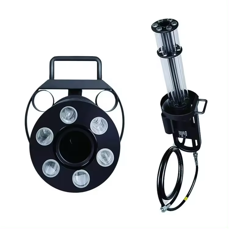 New Arrival Battery Handheld Co2 Jet Gun Column Jet With Led Rgb