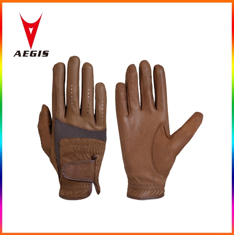 Super soft cabretta leather horse riding gloves / New design Breathable riding gloves equestrian