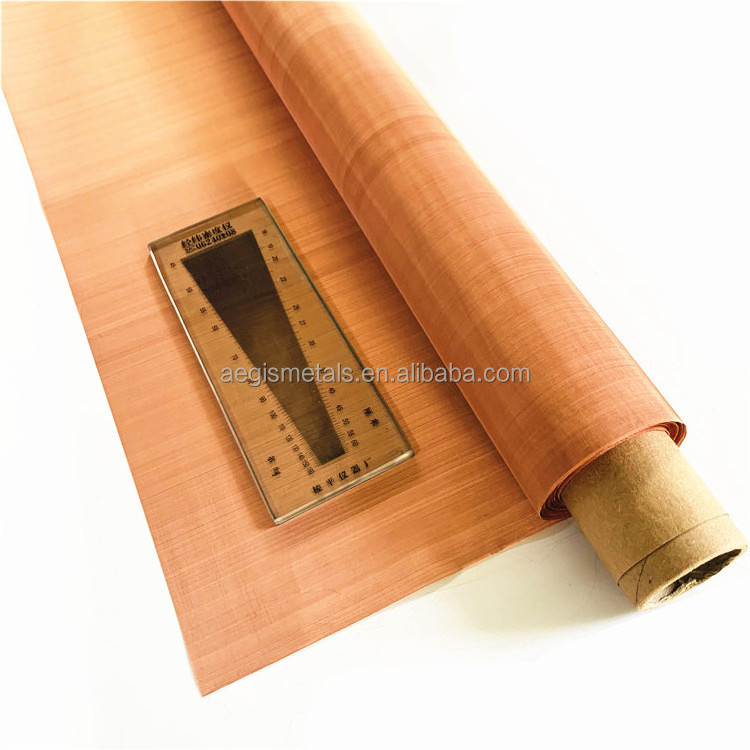 Copper infused fabric/99.95% Pure copper wire mesh/ultra fine copper fabric