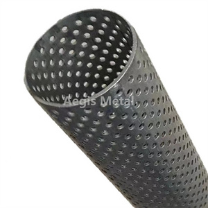 Stainless steel perforated tube 304 316 round hole Filter cartridge large bore punching pipe