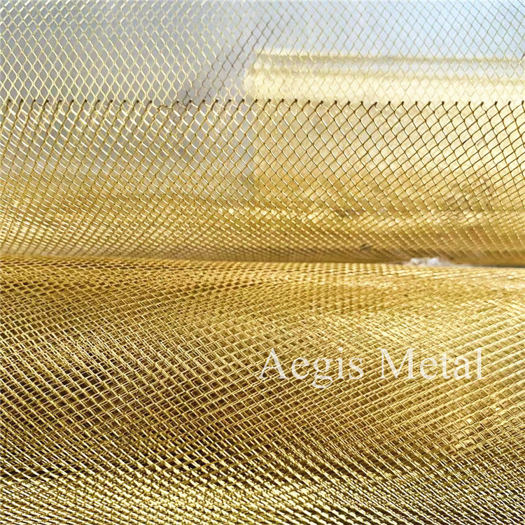 1x2mm diamond expanded brass mesh expanded micro brass metal mesh