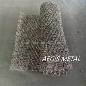 Oil demister knitted mesh stanles steel knit molybdenum tungsten niobium nickel monel titanium hastelloy c-276 wire knitted mesh