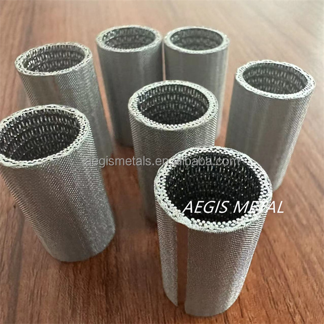 Stainless steel mesh cylinder 10 20 30 40 50 100 200 300 400 micron stainless steel sintered mesh filter elements