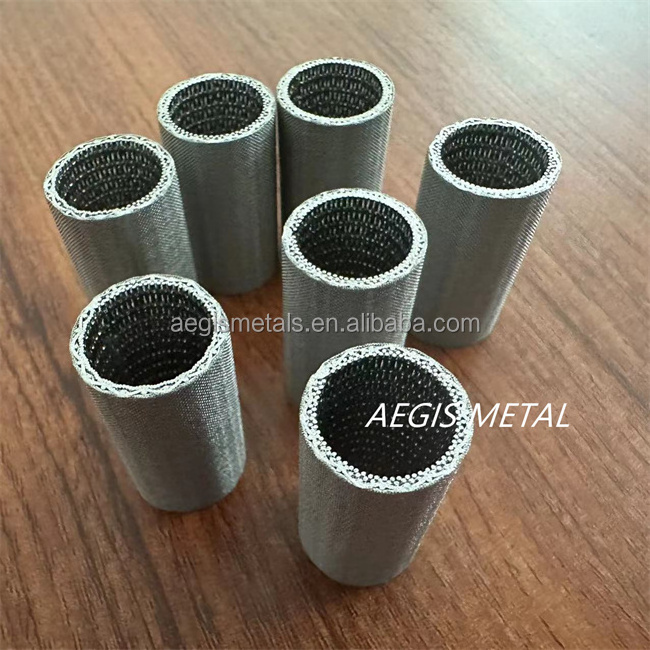 Stainless steel mesh cylinder 10 20 30 40 50 100 200 300 400 micron stainless steel sintered mesh filter elements