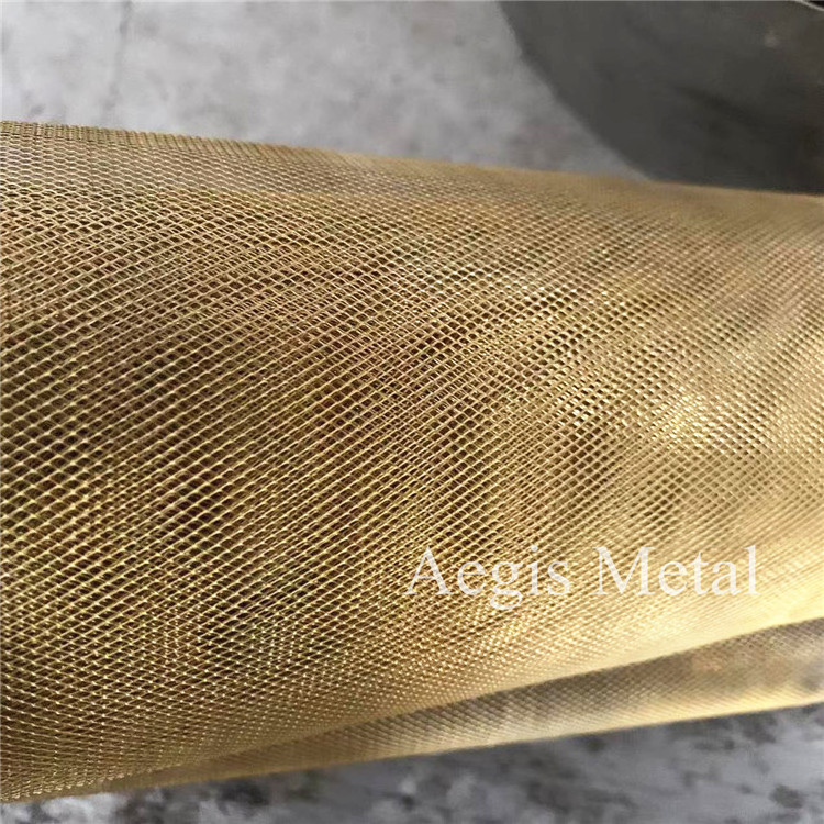 1x2mm diamond expanded brass mesh expanded micro brass metal mesh