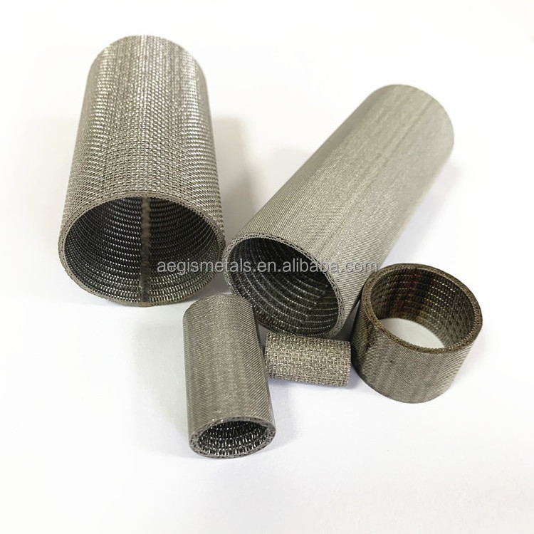 Stainless steel mesh cylinder 10 20 30 40 50 100 200 300 400 micron stainless steel sintered mesh filter elements