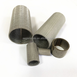 Stainless steel mesh cylinder 10 20 30 40 50 100 200 300 400 micron stainless steel sintered mesh filter elements