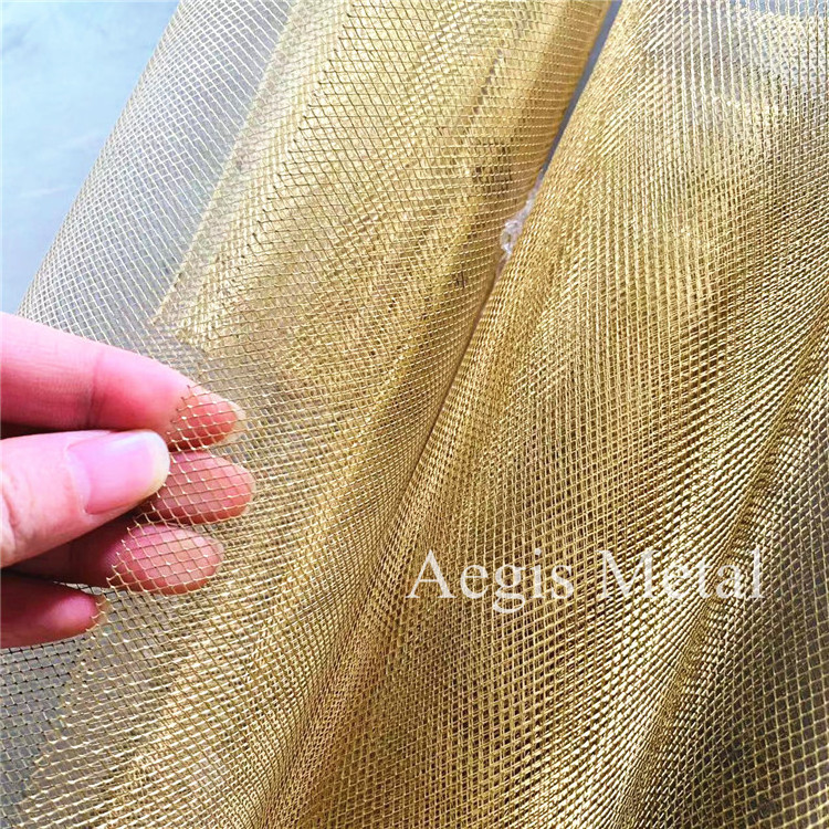 1x2mm diamond expanded brass mesh expanded micro brass metal mesh