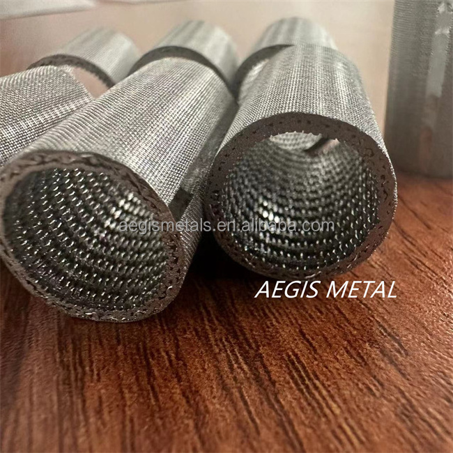 Stainless steel mesh cylinder 10 20 30 40 50 100 200 300 400 micron stainless steel sintered mesh filter elements