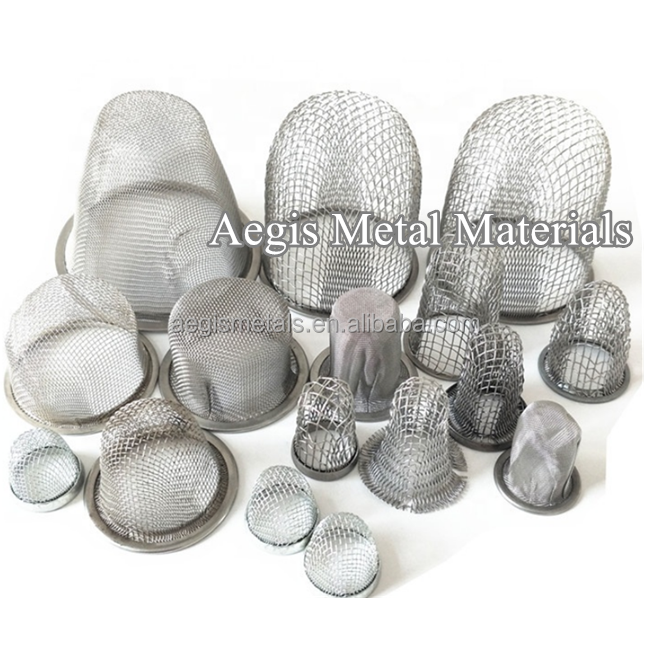 Dust particles water filtering 30cm 20mm 25mm 300 125 50 200 micron stainless steel cone wire mesh filter strainer