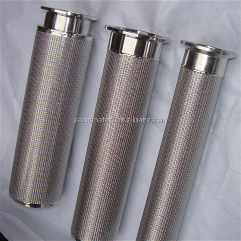 1 2 10 25 5 30 40 Micron Stainless Steel Sintered Metal Filter / Sintered Filter Cartridge