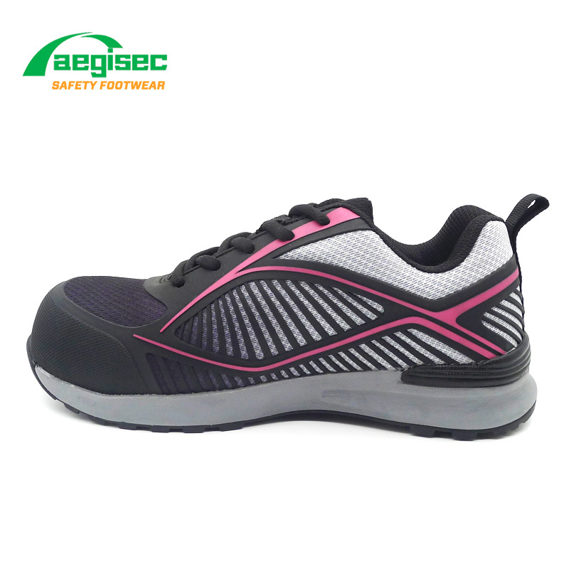 AEGISEC KPU+textile lightweight calzado de seguridad slip resistant rubber sole composite toe cap women safety shoes