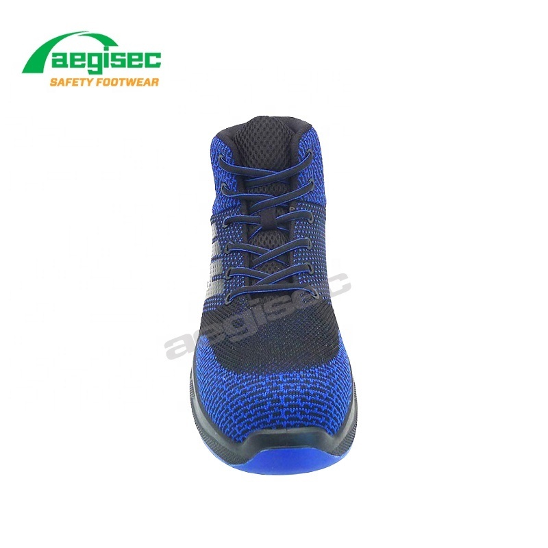 AEGISEC botas de seguridad hombre fly knit composite toe sports safety shoes slip resistant PU sole work boots