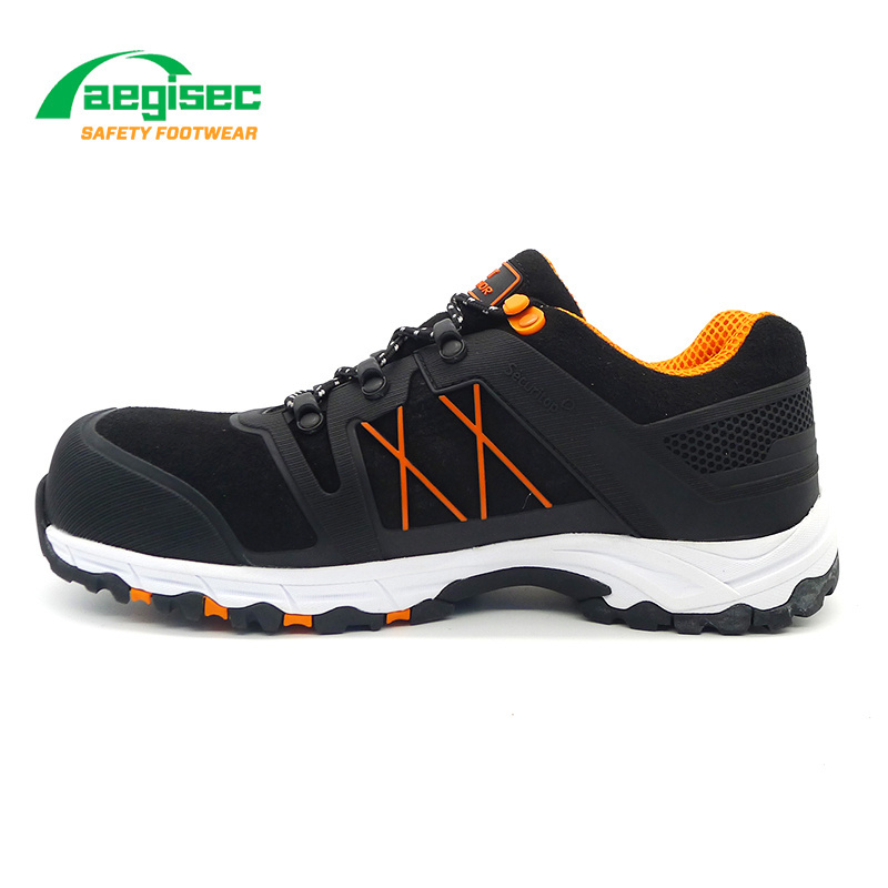 AEGISEC cement construction KPU+microfiber oil slip resistant rubber sole composite toe cap light weight work safety shoes