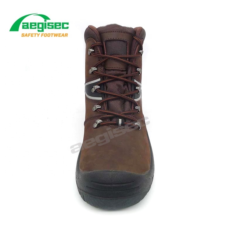 AEGISEC cheap price safety shoes nubuck slip oil resistant PU sole safety boots anti static steel toe working boots for men