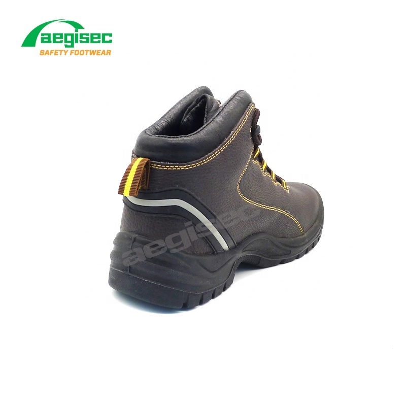 AEGISEC cow leather anti slip lace up electrician work boots penetration resistance safety work shoes