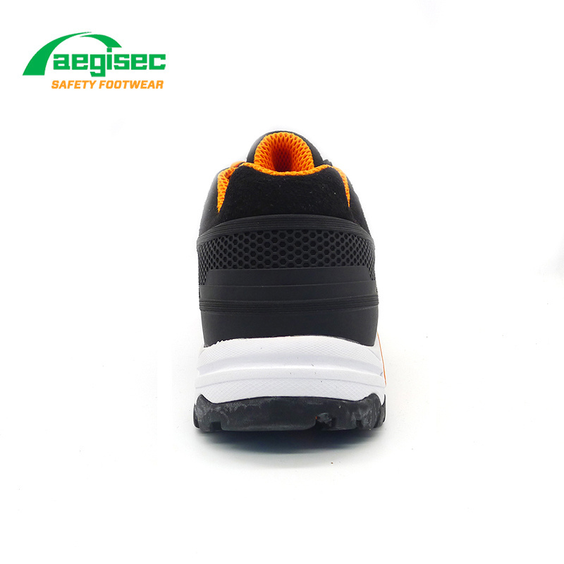 AEGISEC cement construction KPU+microfiber oil slip resistant rubber sole composite toe cap light weight work safety shoes