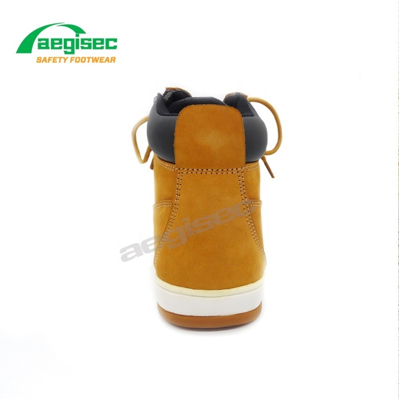 AEGISEC nubuck leather oil acid resistant composite toe prevent puncture industry work safety boots men