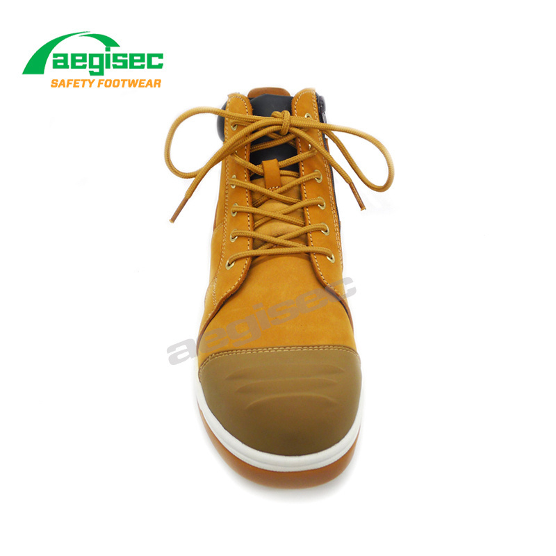 AEGISEC nubuck leather oil acid resistant composite toe prevent puncture industry work safety boots men