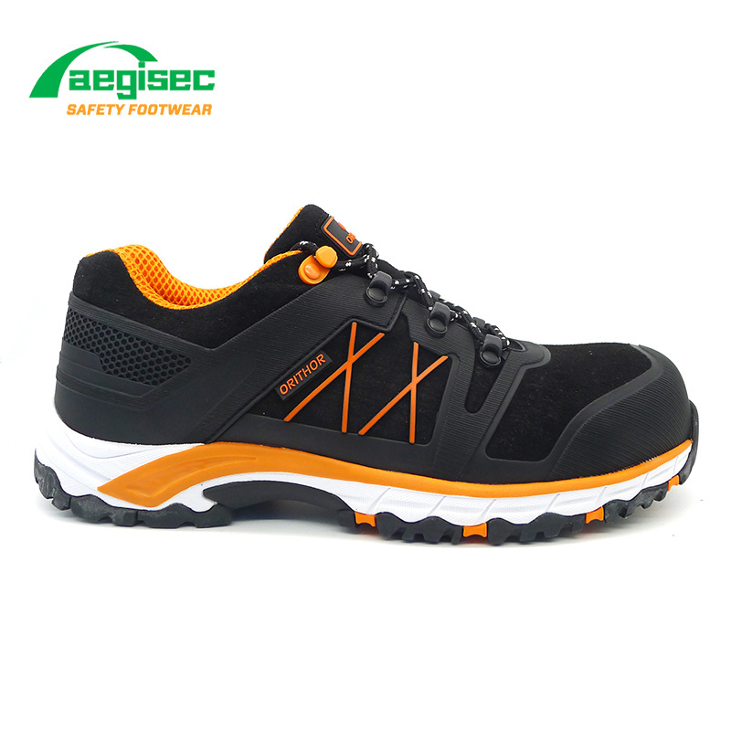 AEGISEC cement construction KPU+microfiber oil slip resistant rubber sole composite toe cap light weight work safety shoes