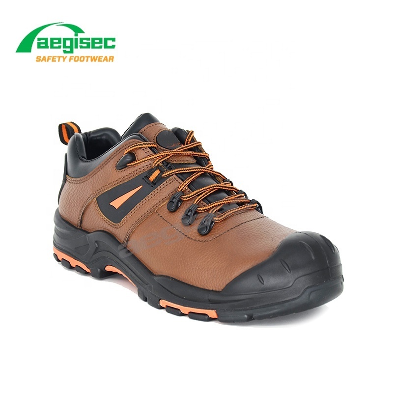 AEGISEC cow leather work hiking boots steel toe oil slip resistant safeguard safety boots