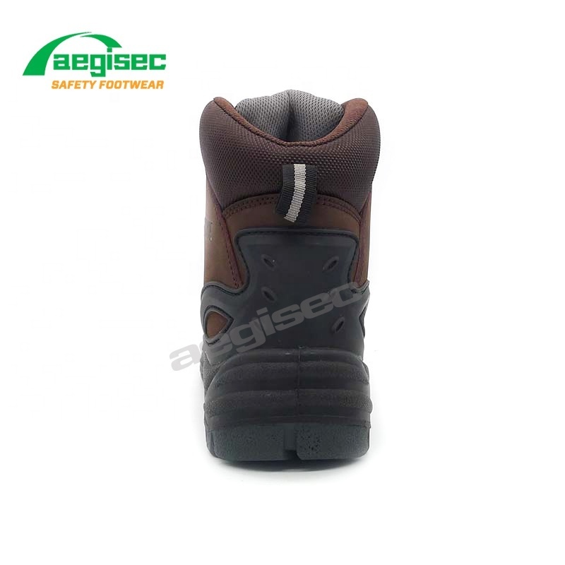 AEGISEC cheap price safety shoes nubuck slip oil resistant PU sole safety boots anti static steel toe working boots for men